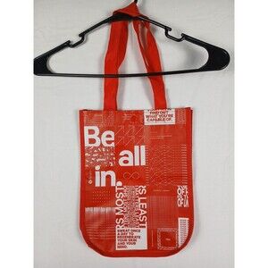 Lululemon Red Reusable Tote Bag Be All In 12"x9"x4" Gym Yoga Shopper